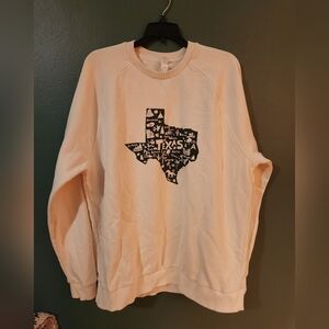 White Texas Crew Neck Sweater Size L